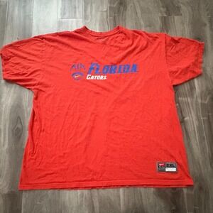 Nike‎ Team Florida Gators T-Shirt Men's 2XL Orange Graphic Logo NCAA Football